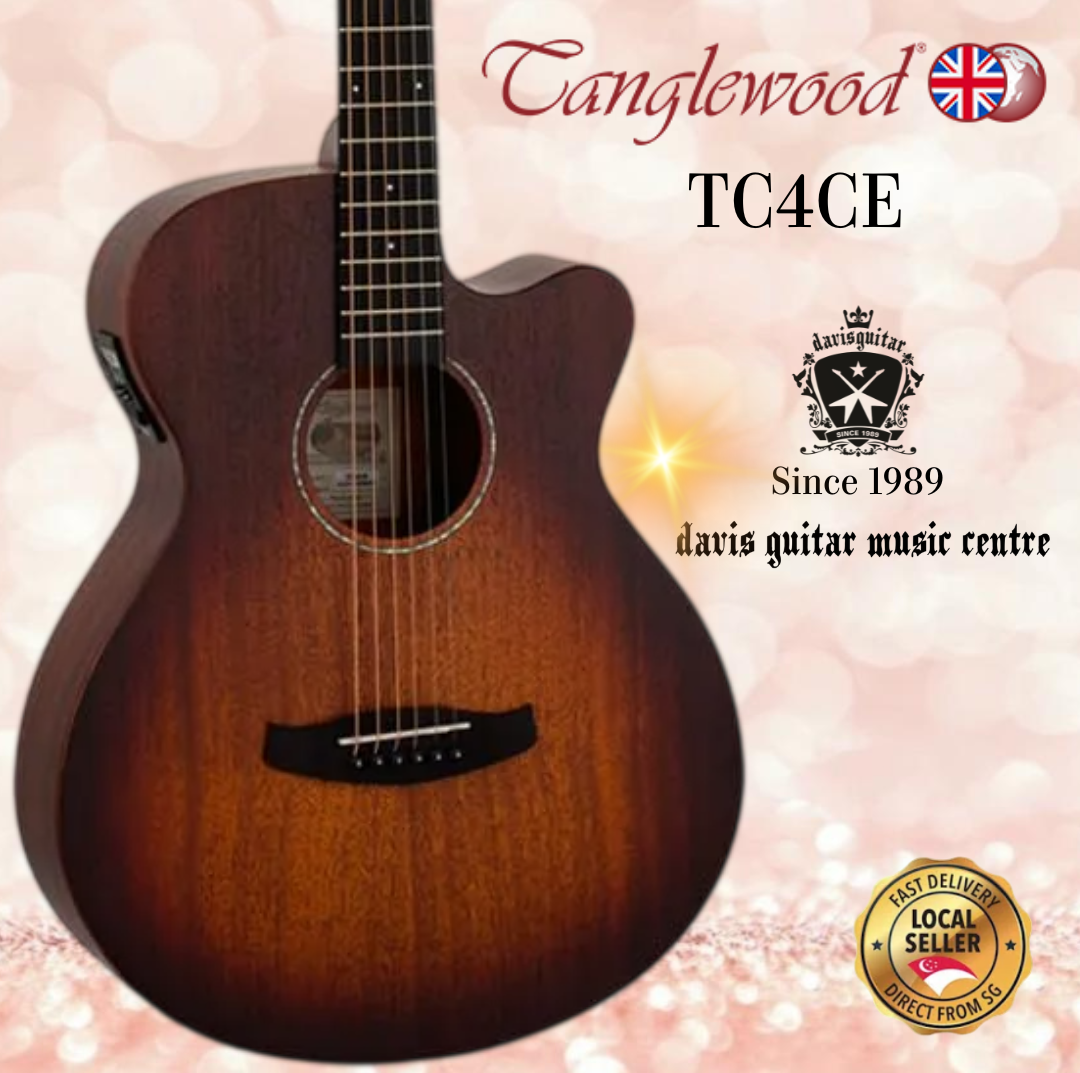 Tanglewood Electric Acoustic Guitar TC4CE Satin Sunburst