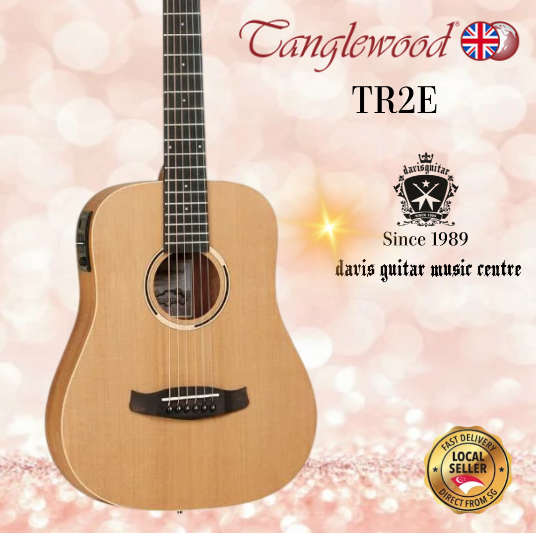 Tanglewood TR2E Satin Natural Folk Acoustic Guitar Travel Size