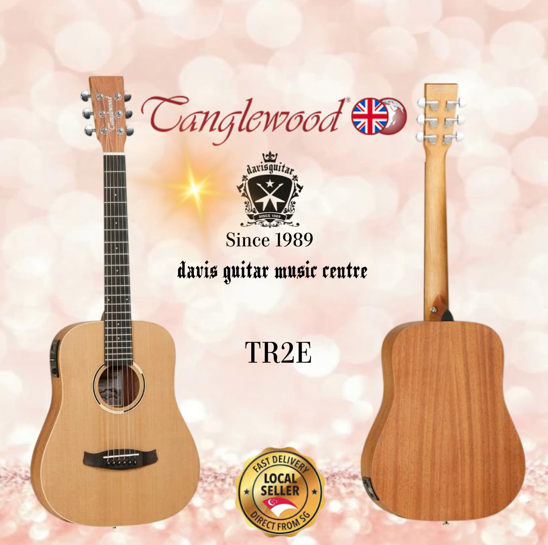 Tanglewood TR2E Satin Natural Folk Acoustic Guitar Travel Size