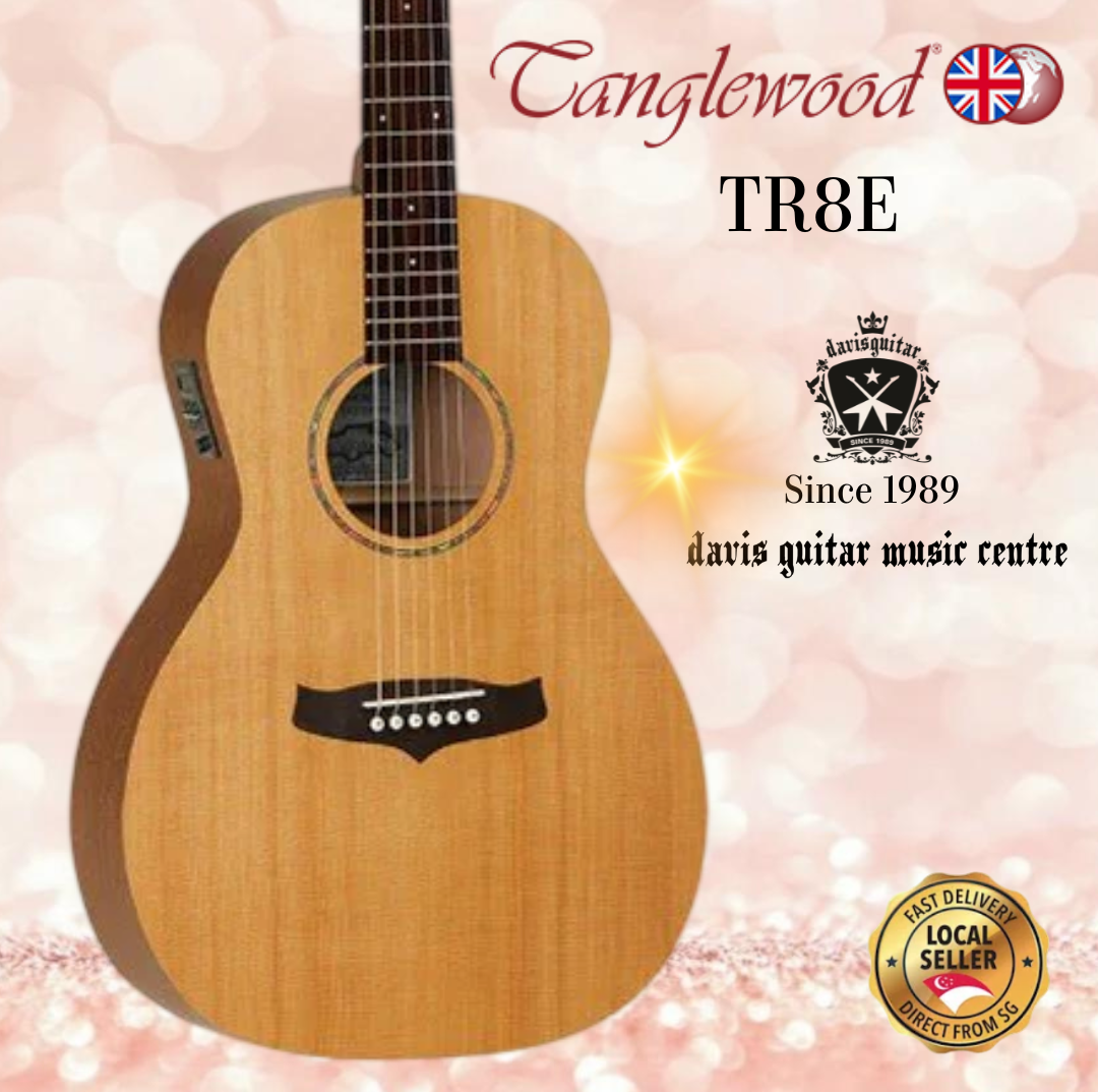Tanglewood TR8E Satin Natural Electric Acoustic Guitar