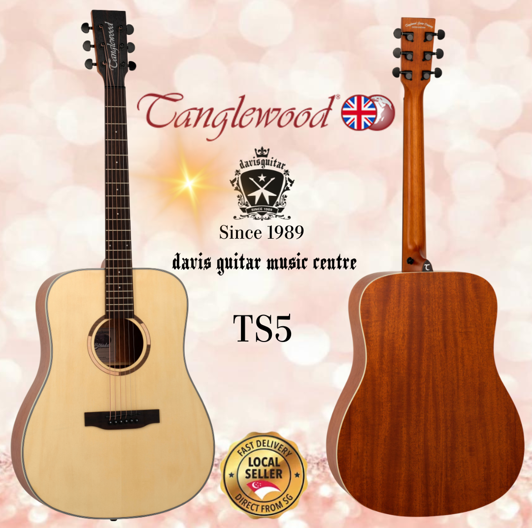 Tanglewood Acoustic Guitar TS5 Satin Natural Satin Folk