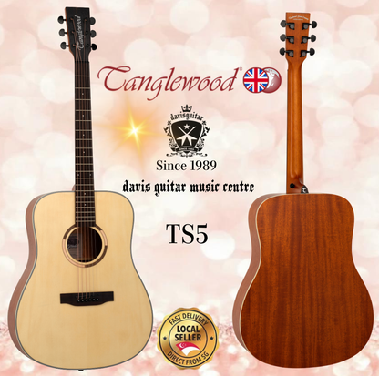 Tanglewood Acoustic Guitar TS5 Satin Natural Satin Folk