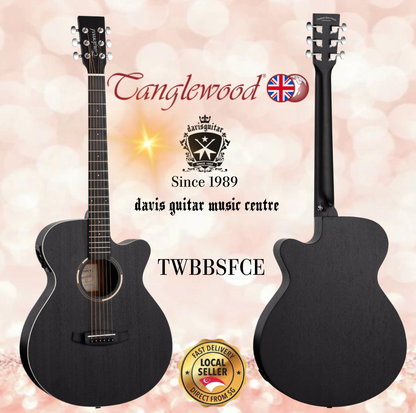 Tanglewood  Electric Acoustic Electric Guitar TWBBSFCE Satin Black