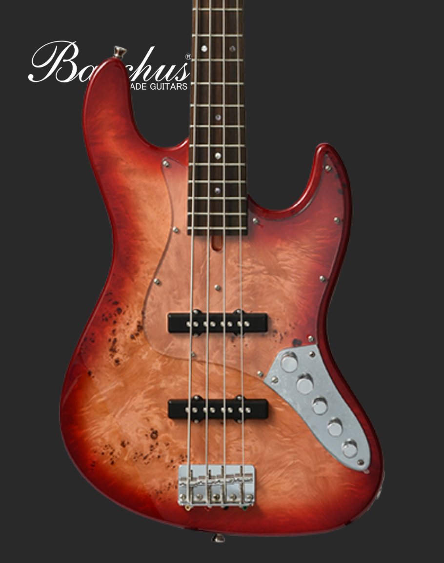 Bacchus 4-Strings Bass Guitar WJB-BP/Act - Red Burst