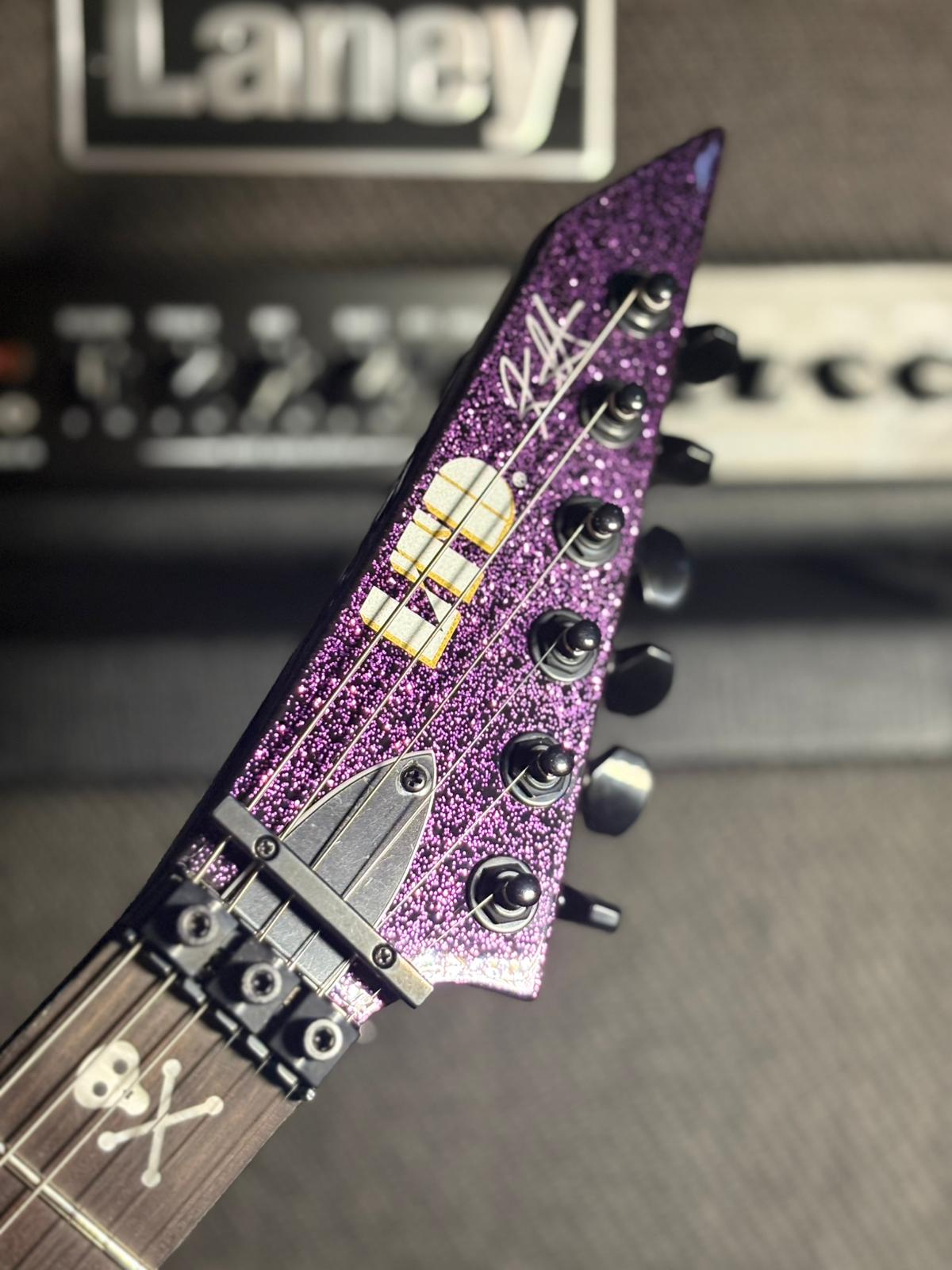 ESP LTD Kirk Hammett KH-602 Purple Sparkle EMG Floyd Rose Electric Guitar