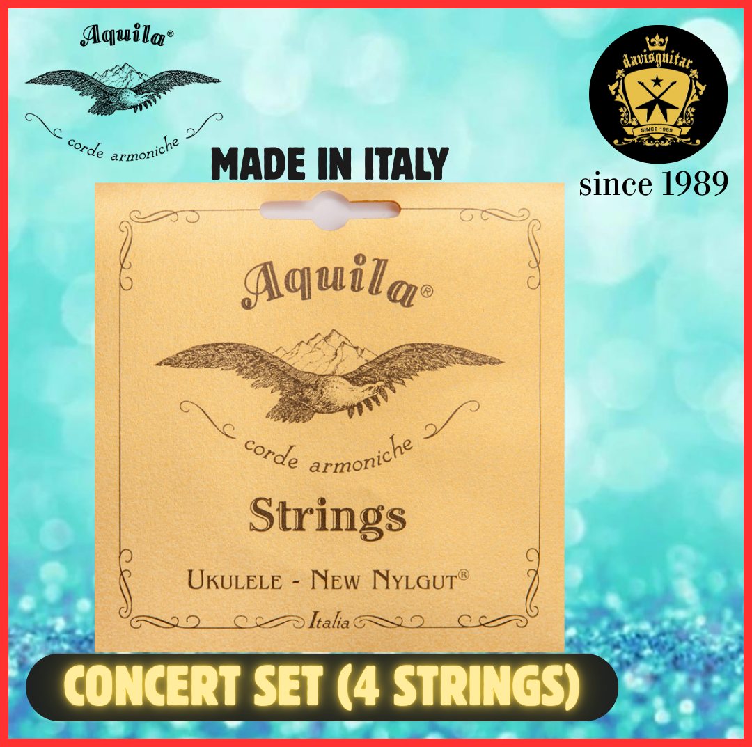 Aquila Ukulele Concert New Nylgut Strings set (4 Strings) Made In Italy