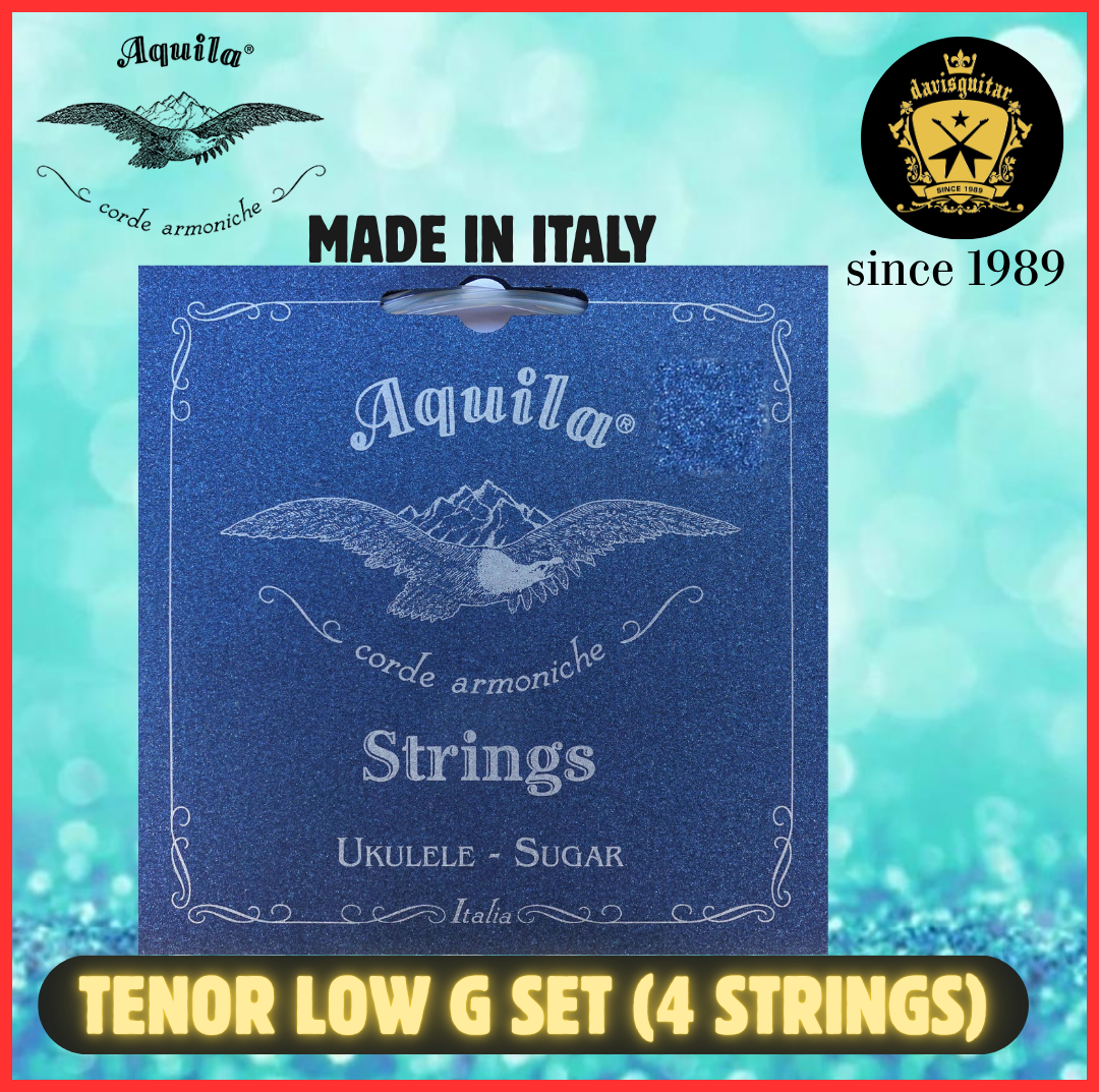 Aquila Ukulele Sugar strings Tenor with Low G set (4 strings) Made In Italy