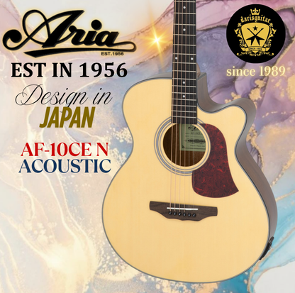 Aria Acoustic Electric Guitar AF-10CE TS Gloss Natural