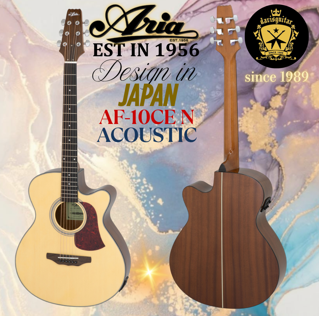 Aria Acoustic Electric Guitar AF-10CE TS Gloss Natural