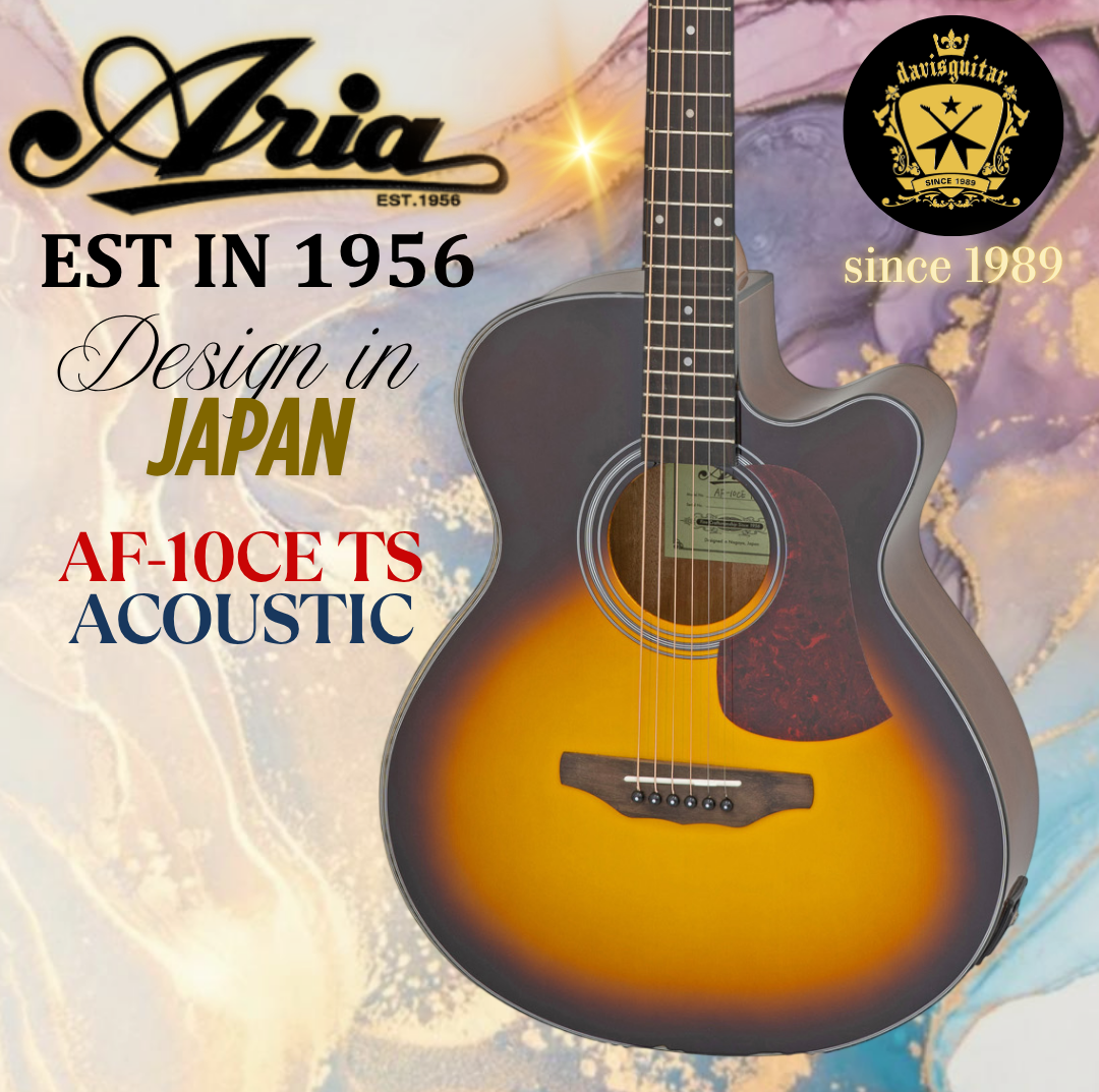 Aria Acoustic Electric Guitar AF-10CE TS Gloss Sunburst