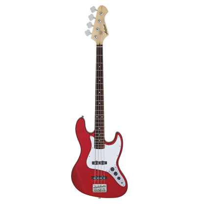 Aria 4 String Electric Bass Guitar STB-JB-CAR Jazz Pickup Candy Apple Red