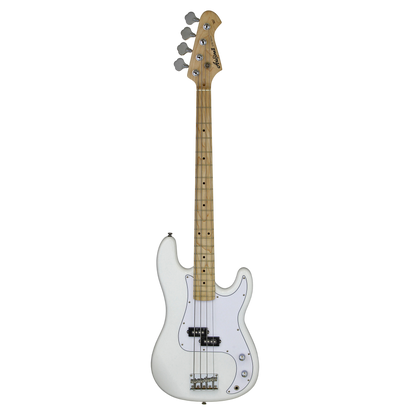 Aria 4 String Electric Bass Guitar STB-PB-M-WH Precision Pickup Maple Neck White