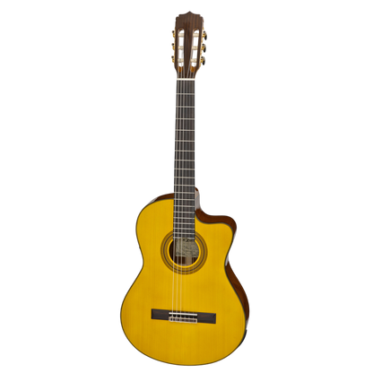 Aria Electric Classical Guitar Solid Spruce with preamp and Cutaway