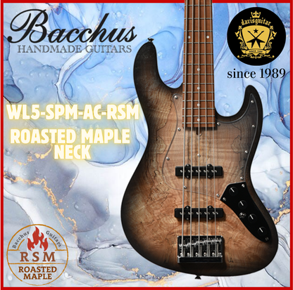 Bacchus WL5-SPM-AC RSM/M 5 String Active Bass Guitar