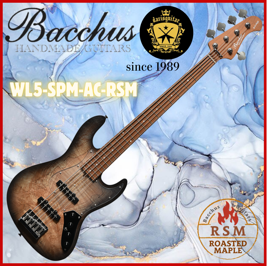Bacchus WL5-SPM-AC RSM/M 5 String Active Bass Guitar
