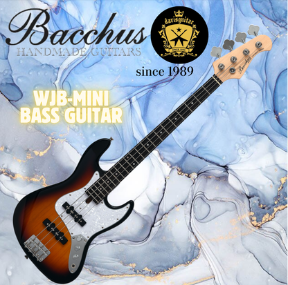 Bacchus WJB-Mini/R Sunburst Mini 4 strings Bass Guitar with bag