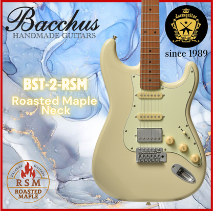 Bacchus BST-2-RSM-M-OWH Electric Guitar Roasted Maple Neck Olympic White