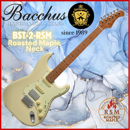 Bacchus BST-2-RSM-M-OWH Electric Guitar Roasted Maple Neck Olympic White