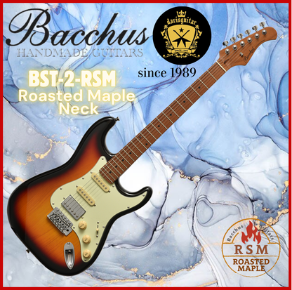 Bacchus BST-2-RSM-M-3TS Sunburst Electric Guitar Roasted Maple Neck