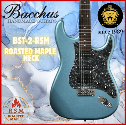 Bacchus BST-2-RSM-R-BPPG IBM Ice Blue Metallic Roasted Maple Neck Electric Guitar