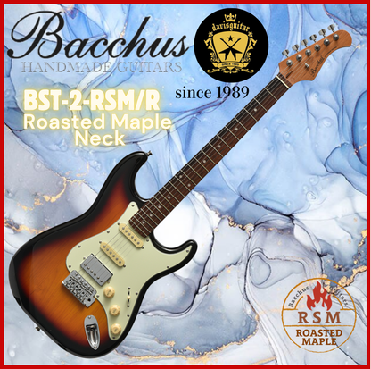 Bacchus BST-2-RSM-R-3TS Sunburst Electric Guitar Roasted Maple Neck Rosewood Fingerboard
