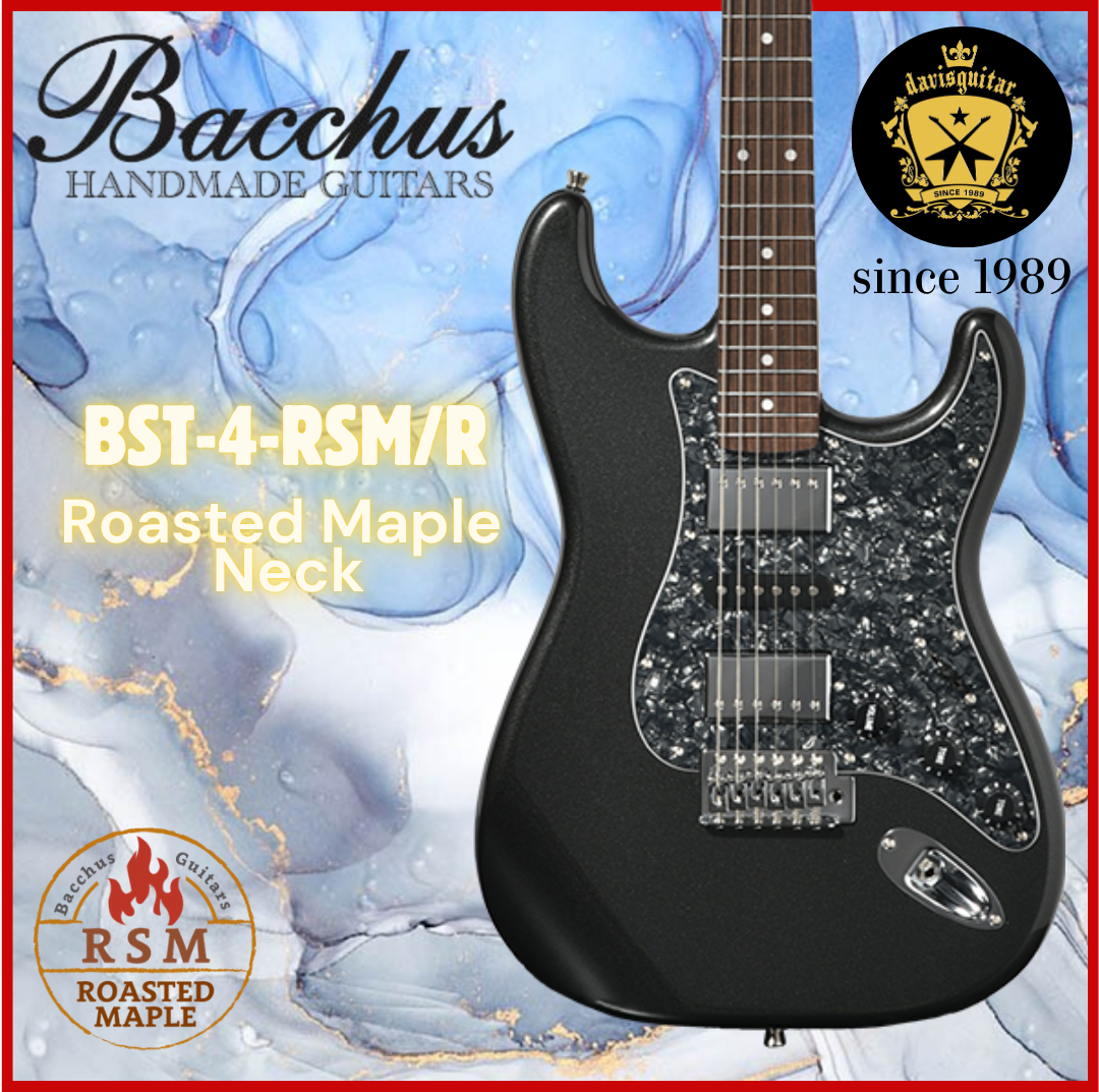Bacchus BST-4-RSM-R-GM Metal Electric Guitar Roasted Maple Neck Rosewood Fingerboard