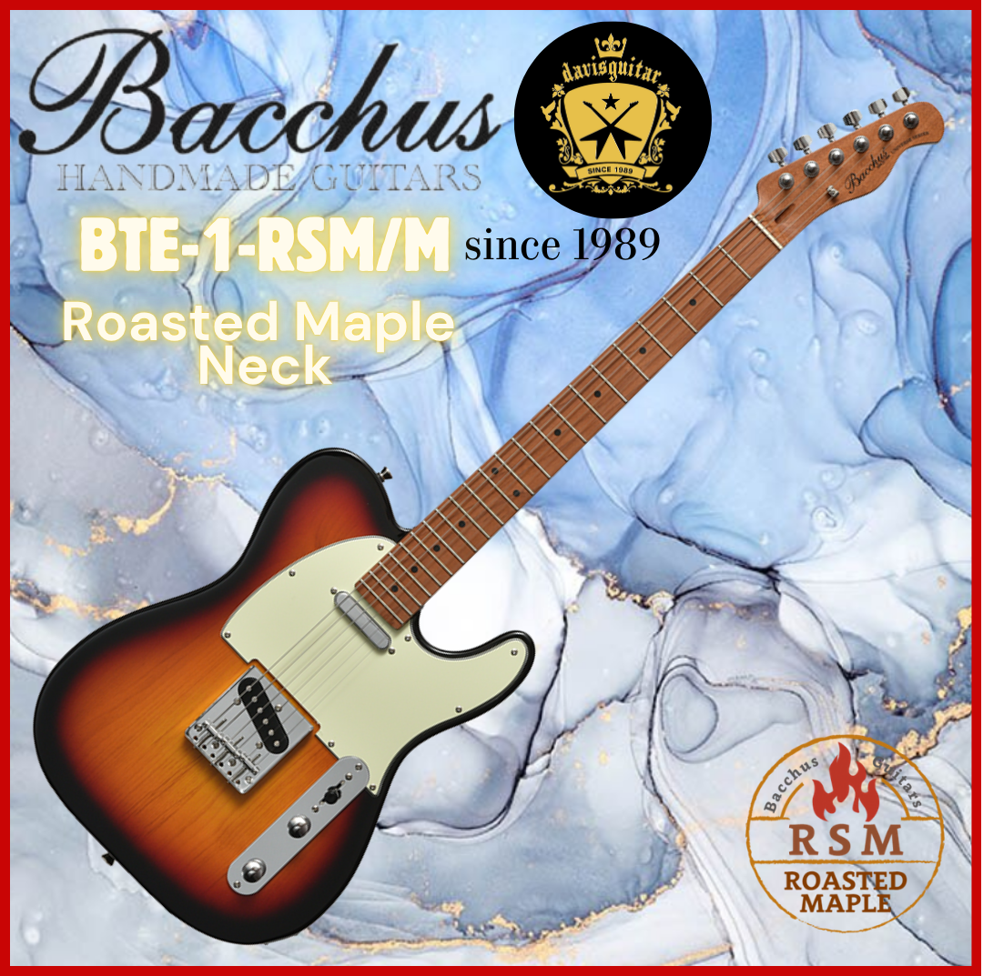 Bacchus Electric Guitar BTE-1-RSM-M-3TS  3 Tone Sunburst Tele Roasted Maple Neck