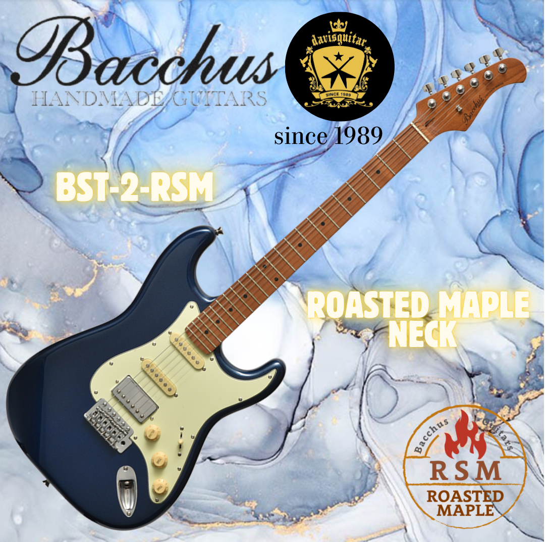 Bacchus BST-2-RSM-M-DLPB HSS Electric Guitar Roasted Maple Neck Dark Blue