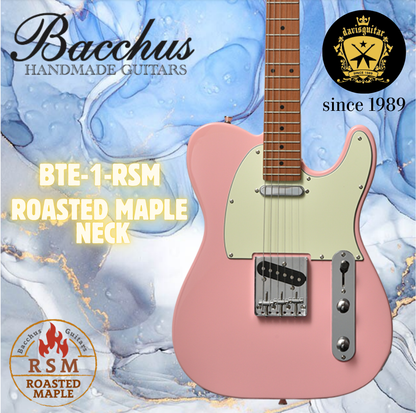 Bacchus Electric Guitar BTE-1-RSM-M-SLPK Pink Tele Roasted Maple Neck