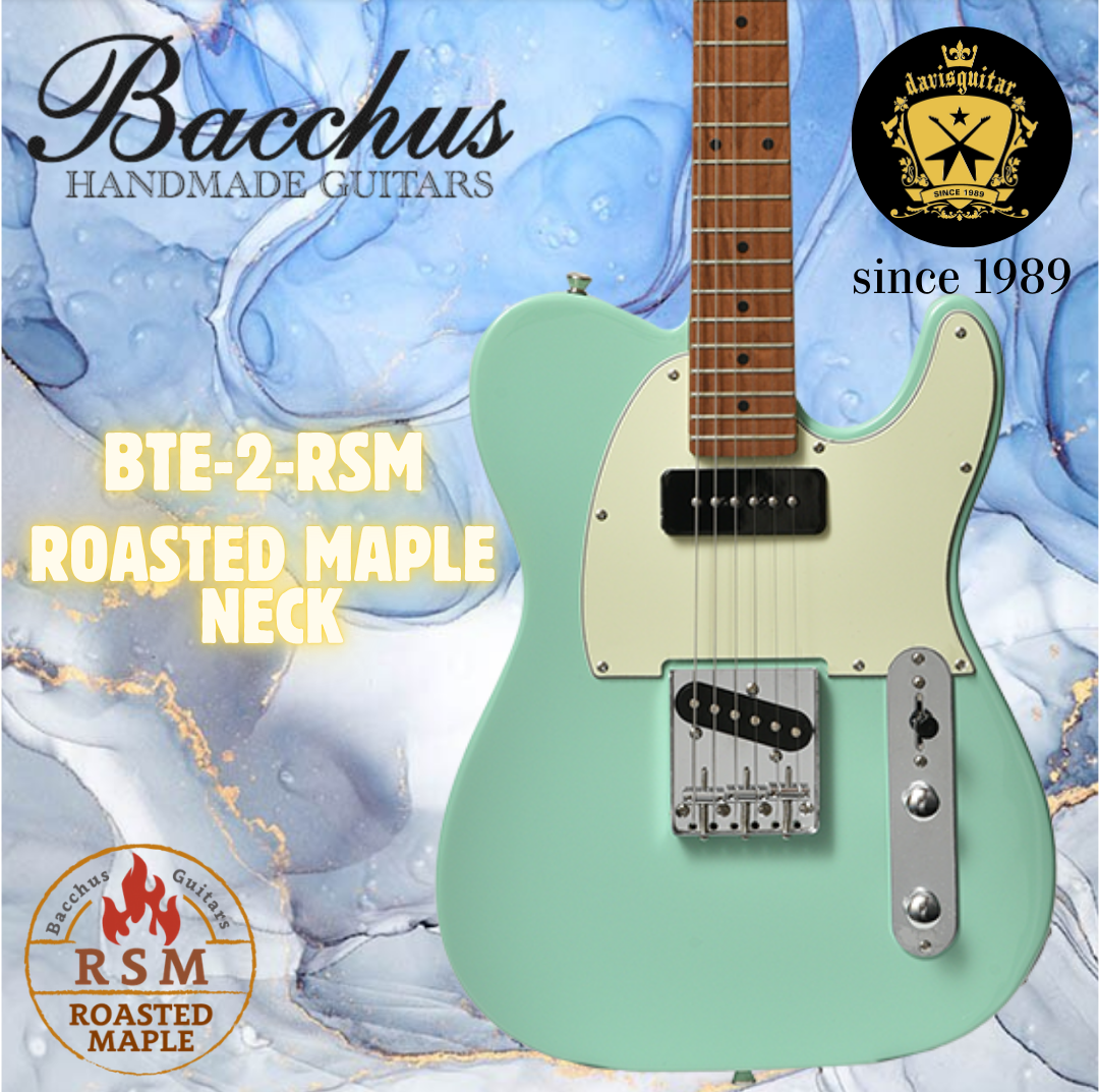 Bacchus BTE-2-RSM-M-SFG Electric Guitar Tele Sea Foam Green Roasted Maple Neck