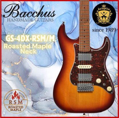 Bacchus Electric Guitar GS-4DX-RSM-M-CS Cherry Sunburst Roasted Maple Neck Stainless Steel Frets
