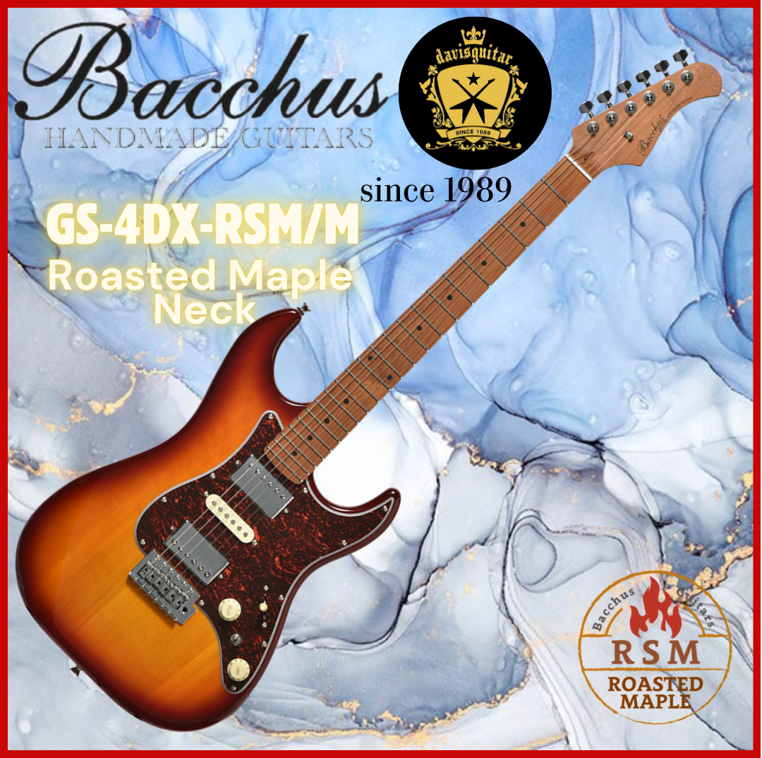 Bacchus Electric Guitar GS-4DX-RSM-M-CS Cherry Sunburst Roasted Maple Neck Stainless Steel Frets
