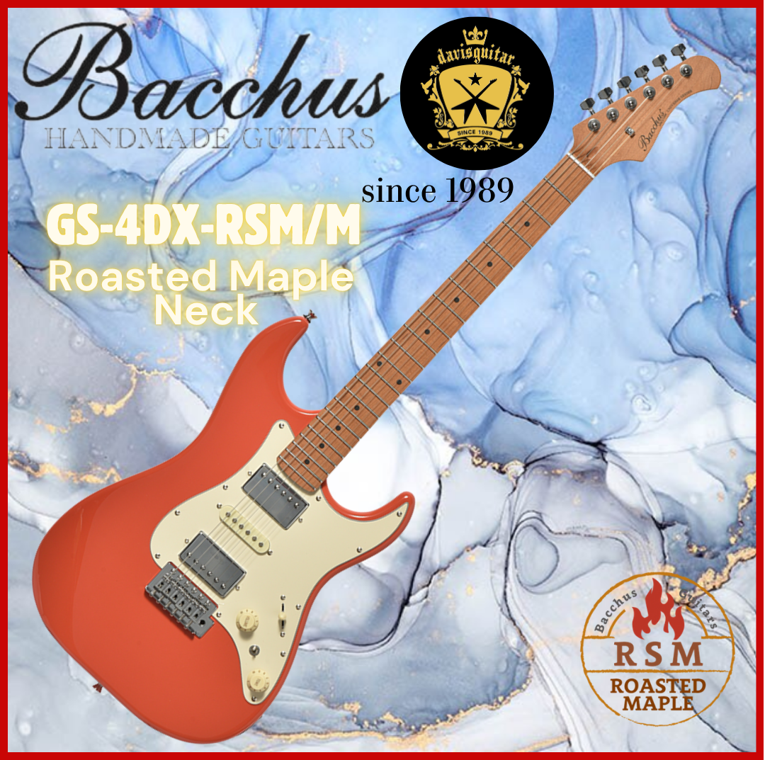 Bacchus Electric Guitar GS-4DX-RSM-M-CS Cherry Sunburst Roasted Maple Neck Stainless Steel Frets