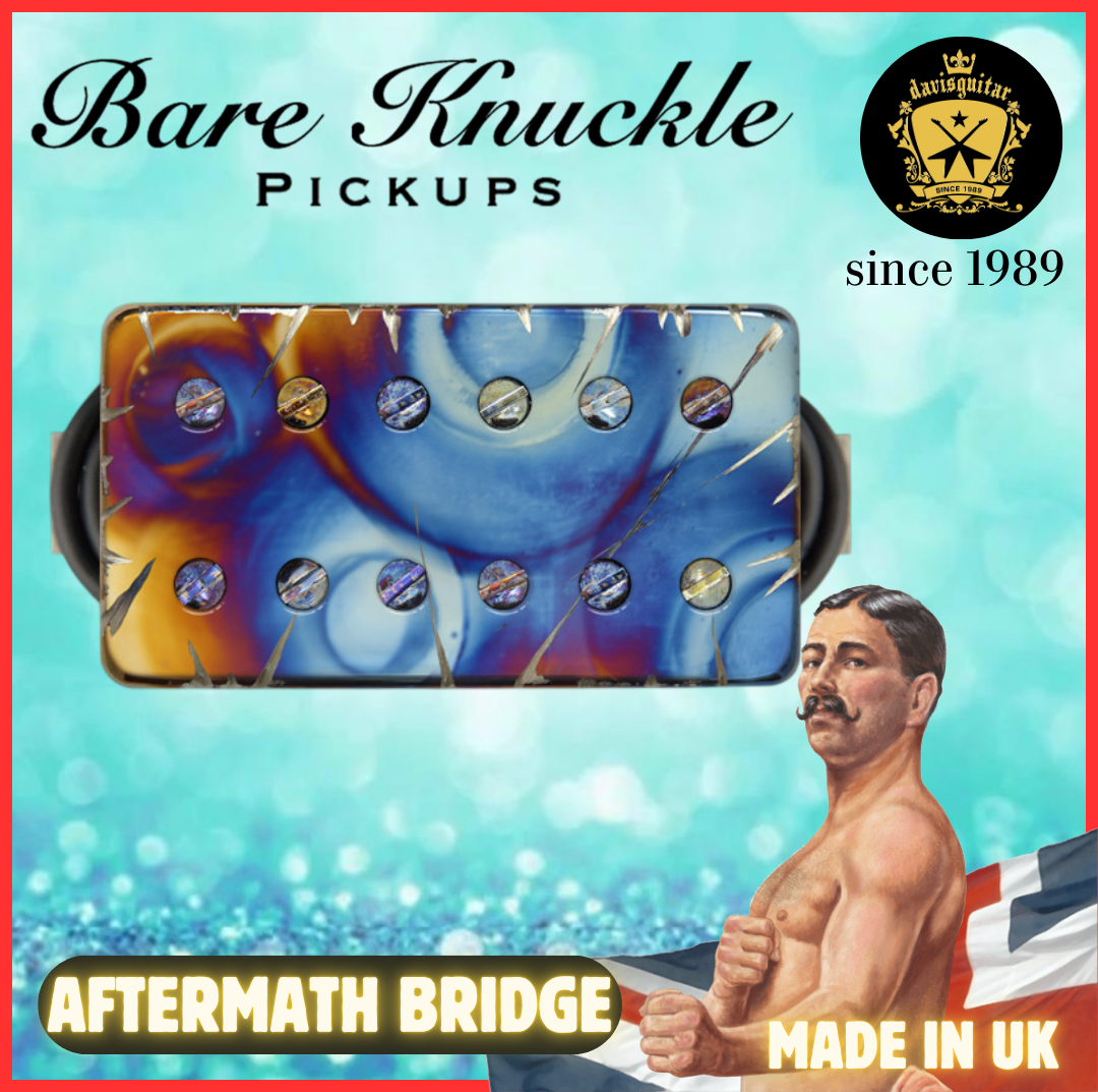 Bare Knuckle Aftermath Humbucker Bridge Electric Guitar Pickup Burnt Chrome Battleworn 4 Conductor