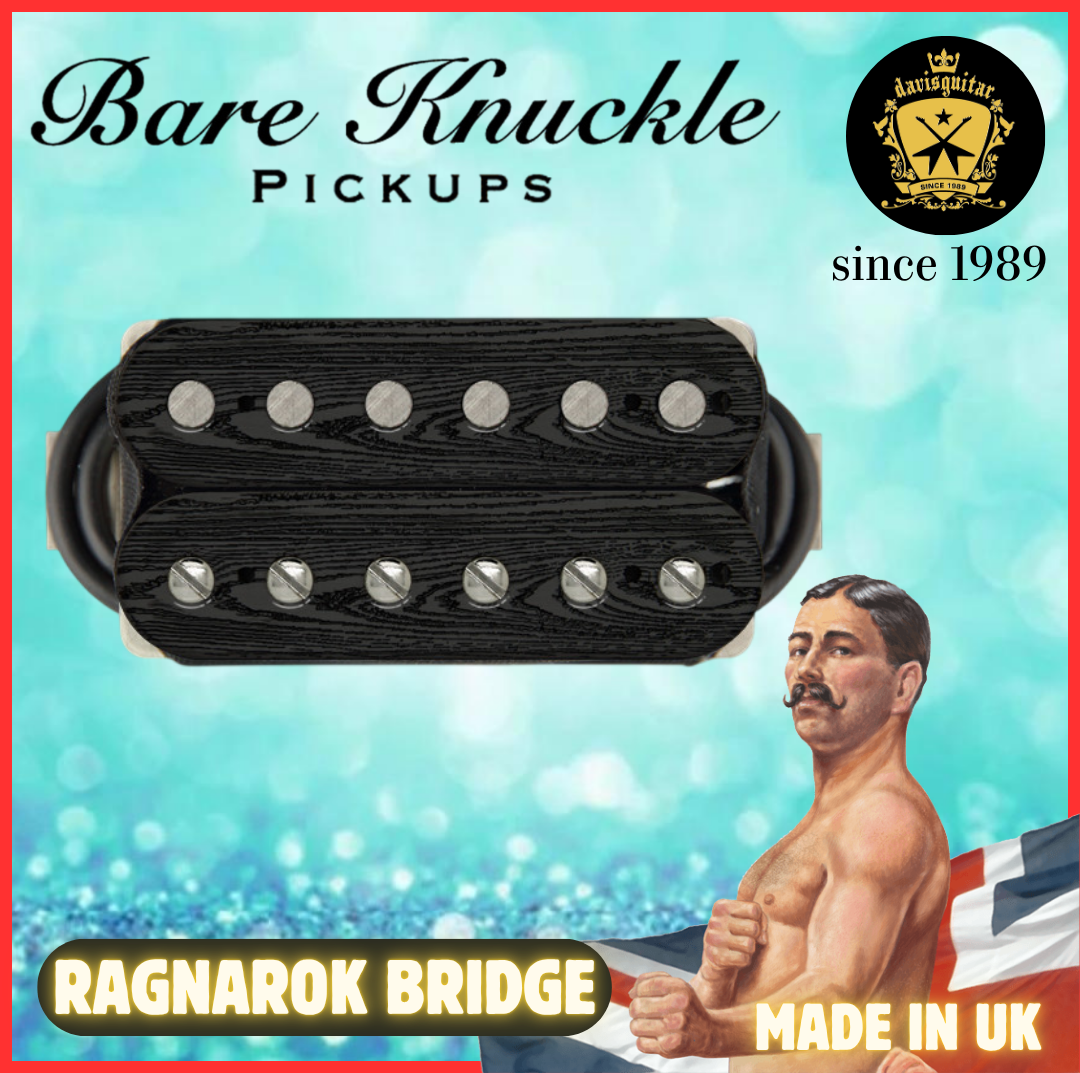 Bare Knuckle Ragnarok Humbucker Bridge Electric Guitar Pickup Black Wood Tech 4 Conductor