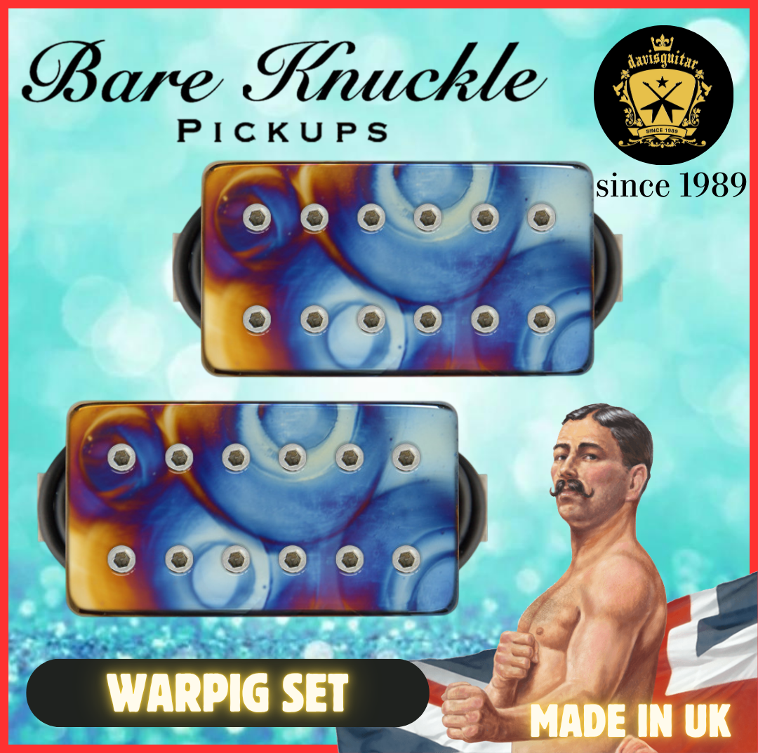 Bare Knuckle Warpig Humbucker Set Electric Guitar Pickup Burnt Chrome 4 Conductor