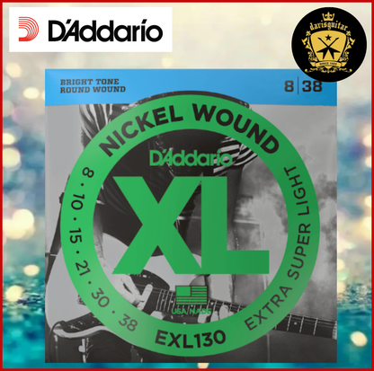 DAddario EXL130 Electric Guitar String 8-38 Nickel Wound