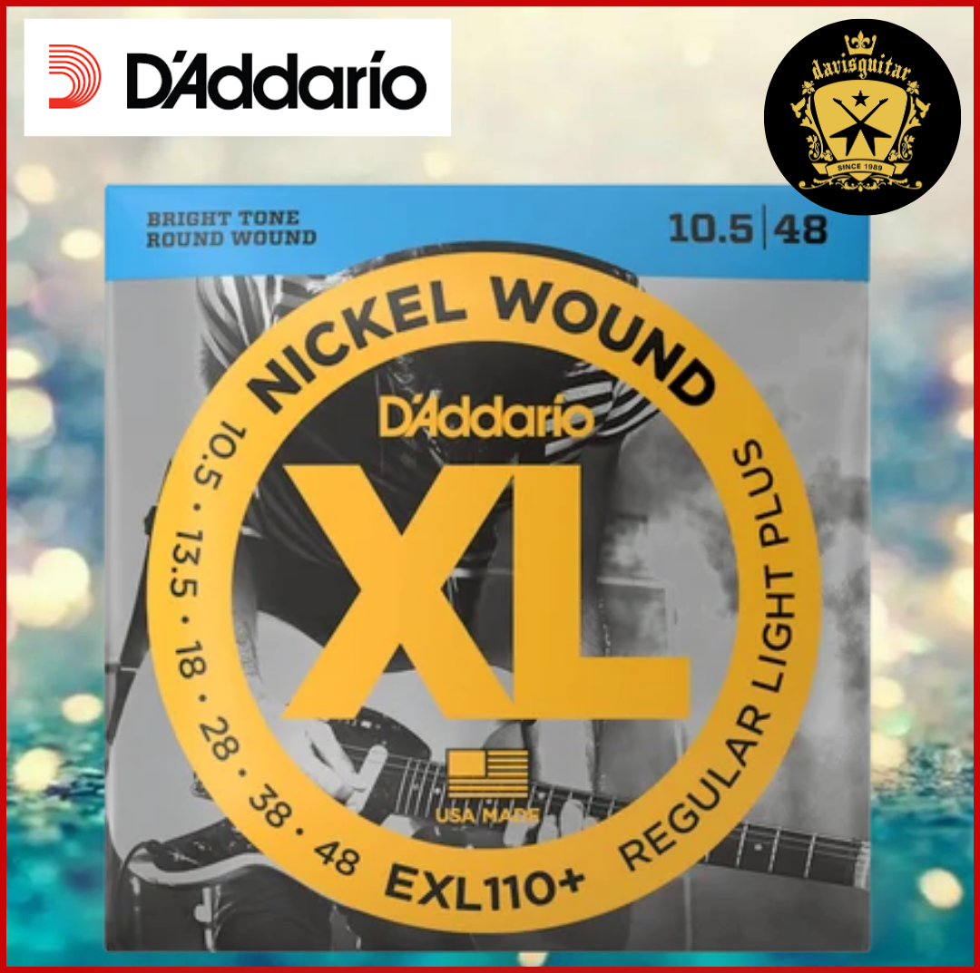 D'Addario EXL110+ 10.5-48 Nickel Wound Electric Guitar Strings
