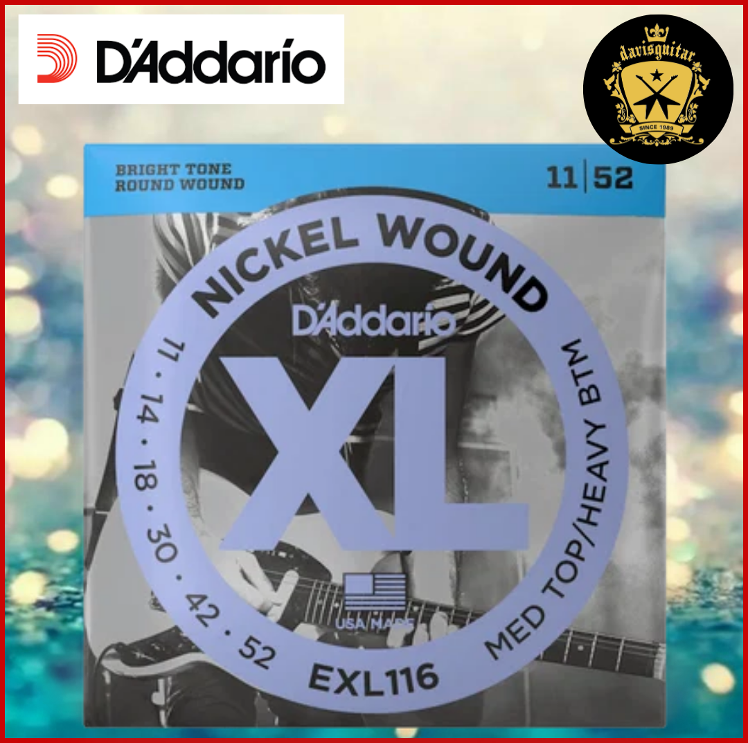 D'Addario EXL116 Nickel Wound 11-52 Electric Guitar Strings