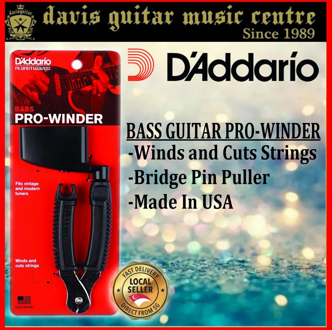D'Addario Bass Pro-Winder DP002B All-in-One String Winder, Cutter, Bridge Pin Puller