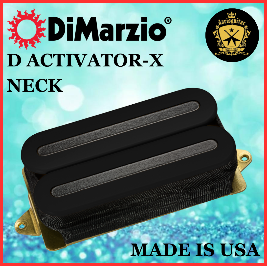 DiMarzio Electric Guitar Pickup D Activator-X Neck Humbucker DP221 Black