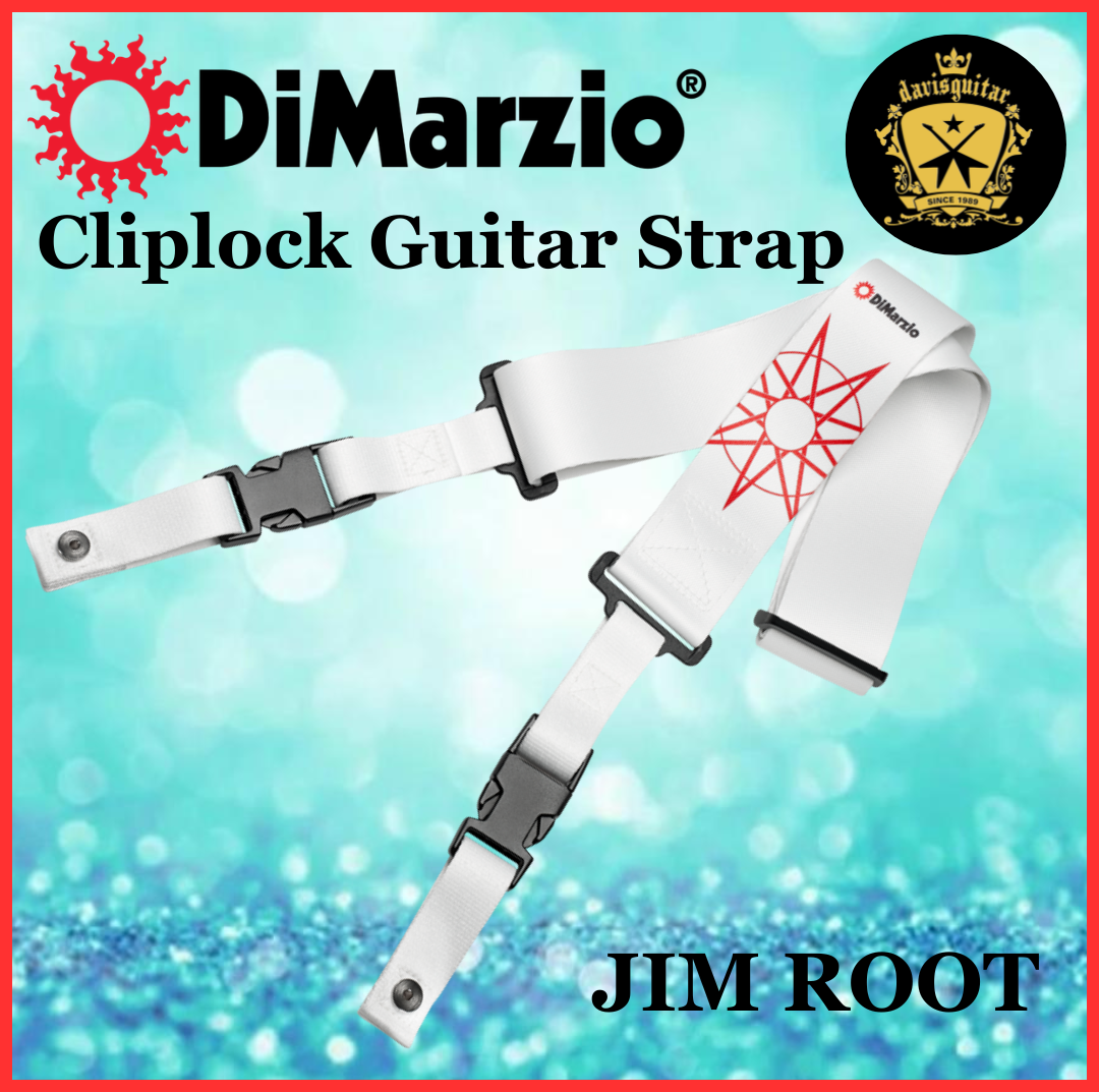 DiMarzio Guitar Strap Jim Root #4 White ClipLock  DD2249