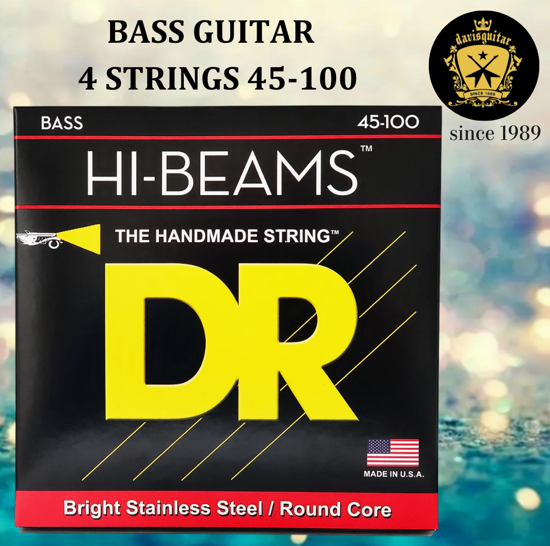 DR Strings 45-100 MLR-45 Hi-Beam Stainless Steel Bass 4 Strings Round Wound