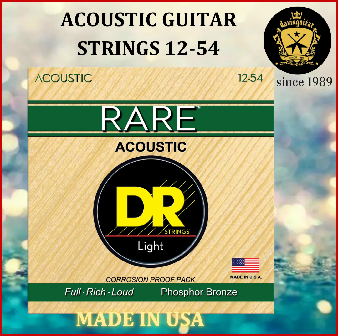 DR Strings 12-54 RPL-12 Rare Phosphor Bronze Acoustic Guitar Strings