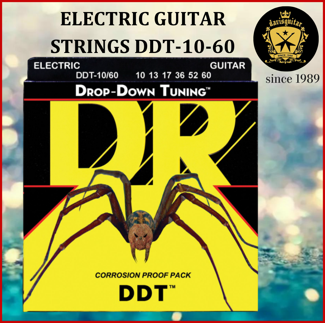 DR Strings DDT-10-60 Drop Down Tuning Nickel Plated Electric Guitar Strings