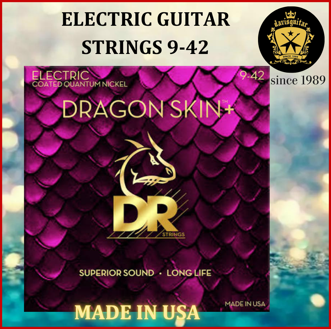 DR Strings 9-42 DEQ-9 Dragon Skin+ Coated Quantum Nickel Electric Guitar Strings