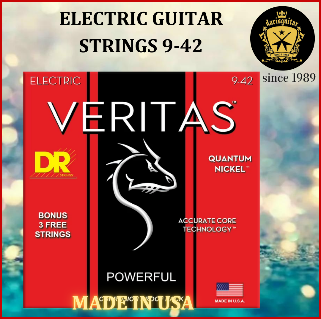 DR Strings 9-42 VTE-9 VERITAS™ Coated Quantum Nickel Electric Guitar Strings