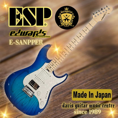 ESP Edwards E-SNAPPER-AL/M Electric Guitar See Thru Blue Sunburst Made In Japan