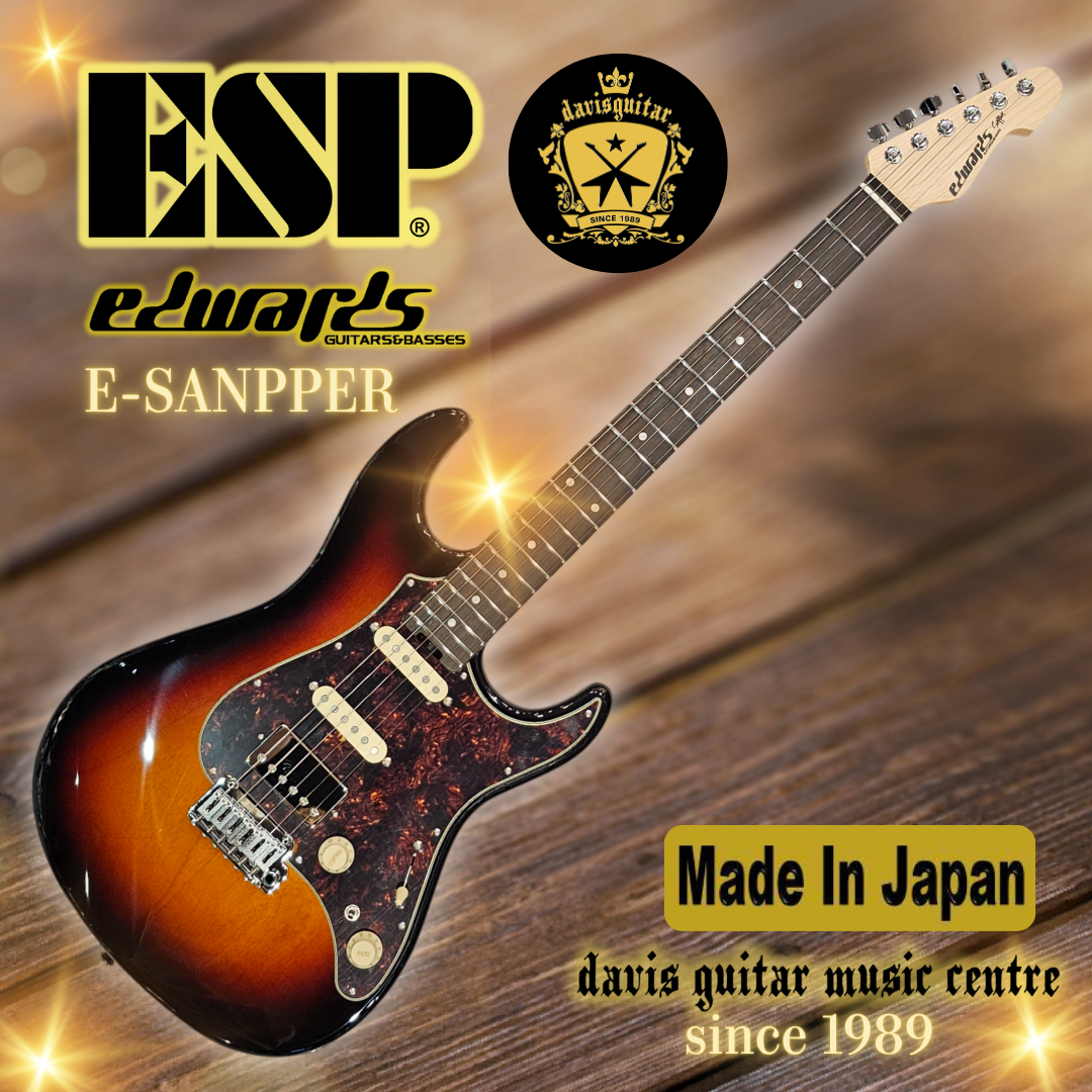 ESP Edwards E-SNAPPER-AL/R Electric Guitar 3 Tone Sunburst Made In Japan