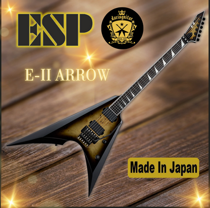 ESP E-II Arrow Nebula Black Burst Floyd Rose Fishman Electric Guitar with Hardcase - Preorder